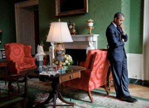 Obama in the green room